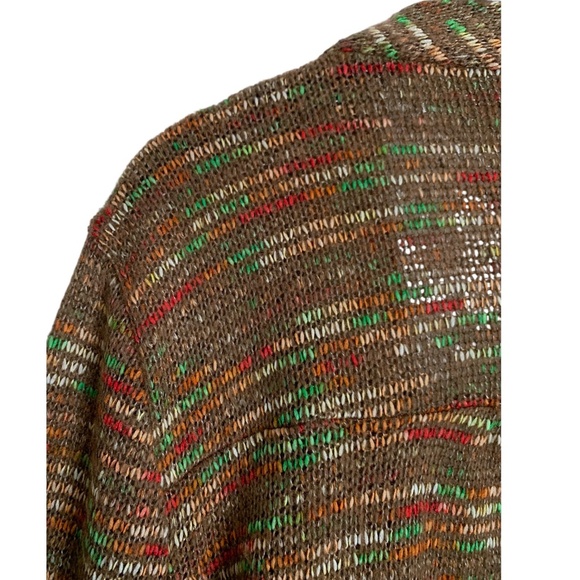 New Directions Women's Cardigan Sweater Sz Medium Brown with Embellishments - Picture 2 of 8
